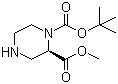 CAS 登录号：252990-05-9, (R)-1-Boc-2-哌嗪甲酸甲酯, (R)-哌嗪-1,2-二甲酸-1-叔丁酯-2-甲酯