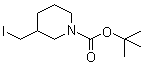 structure of CAS# 253177-03-6, 3-Iodomethylpiperidine-1-carboxylic acid tert-butyl ester
