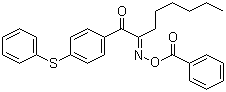 structure of CAS# 253585-83-0, 1-[4-(Phenylthio)phenyl]-1,2-octanedione 2-(O-benzoyloxime)