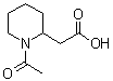 structure of CAS# 25393-20-8, 1-乙酰基-2-哌啶乙酸