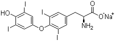 structure of CAS# 25416-65-3, L-甲状腺素钠