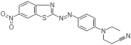 CAS # 25510-81-0, Disperse Red 145, 3-[Ethyl[4-[(6-nitrobenzothiazol-2-yl)azo]phenyl]amino]propiononitrile