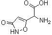 structure of CAS# 2552-55-8, alpha-Amino-2,3-dihydro-3-oxo-5-isoxazoleacetic acid