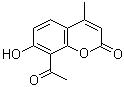 structure of CAS# 2555-29-5, 8-乙酰基-7-羟基-4-甲基香豆素
