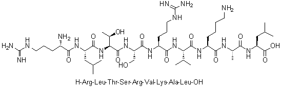 CAS 登录号：255707-04-1, L-精氨酰-L-亮氨酰-L-苏氨酰-L-丝氨酰-L-精氨酰-L-缬氨酰-L-赖氨酰-L-丙氨酰-L-亮氨酸