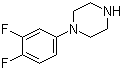 structure of CAS# 255893-57-3, 1-(3,4-Difluorophenyl)piperazine