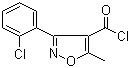 structure of CAS# 25629-50-9, 3-(2-氯苯基)-5-甲基-4-异恶唑甲酰氯