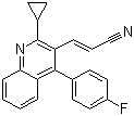 structure of CAS# 256431-72-8, (E)-3-[2-环丙基-4-(4-氟苯基)-3-喹啉基]-2-丙烯腈