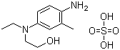 structure of CAS# 25646-77-9, 4-(N-Ethyl-N-2-hydroxyethyl)-2-methylphenylenediamine sulfate