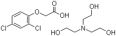 CAS # 2569-01-9, Triethanolamine 2,4-dichlorophenoxyacetate, 2,4-Dichlorophenoxyacetic acid triethanolamine salt, 2,4-D triethanolamine salt