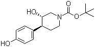 CAS 登录号：257938-67-3, N-叔丁氧羰基-4-(4-羟基苯基)-(3S,4S)-3-哌啶醇