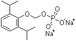 CAS # 258516-87-9, Fospropofol disodium, Aquavan, GPI 15715, 1-[2,6-Bis(1-methylethyl)phenoxy]methanol phosphate disodium salt