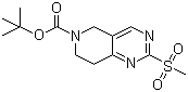structure of CAS# 259809-79-5, 7,8-二氢-2-(甲磺酰基)吡啶并[4,3-d]嘧啶-6(5H)-甲酸叔丁酯