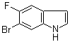 6-Bromo-5-fluoro-1H-indole molecular structure (CAS 259860-08-7)