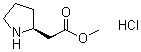 structure of CAS# 259868-83-2, (2S)-2-吡咯烷乙酸甲酯盐酸盐