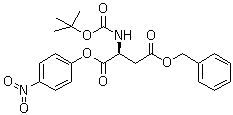 CAS 登录号：26048-69-1, N-[叔丁氧羰基]-L-天冬氨酸 1-(4-硝基苯基)酯 4-苯甲酯
