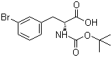 structure of CAS# 261360-77-4, (R)-N-Boc-3-Bromophenylalanine