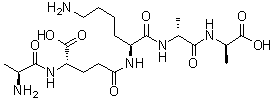 structure of CAS# 2614-55-3, L-Alanyl-D-gamma-glutamyl-L-lysyl-D-alanyl-D-alanine