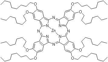 structure of CAS# 261504-18-1, Zinc 2,3,9,10,16,17,23,24-octakis(octyloxy)-29H,31H-phthalocyanine