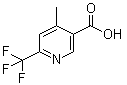 structure of CAS# 261635-74-9, 4-Methyl-6-(trifluoromethyl)-3-pyridinecarboxylic acid