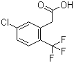 structure of CAS# 261763-25-1, 5-氯-2-(三氟甲基)苯乙酸