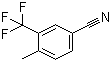 CAS # 261952-06-1, 3-Trifluoromethyl-4-methylbenzonitrile, 4-Methyl-3-(trifluoromethyl)benzonitrile