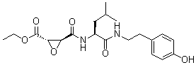 CAS # 262381-84-0, JPM 565 ethyl ester, (2S,3S)-3-[[[(1S)-1-[[[2-(4-Hydroxyphenyl)ethyl]amino]carbonyl]-3-methylbutyl]amino]carbonyl]-2-oxiranecarboxylic acid ethyl ester, JPM 565-OEt, JPM-OEt