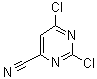 structure of CAS# 26293-93-6, 2,6-Dichloro-4-pyrimidinecarbonitrile