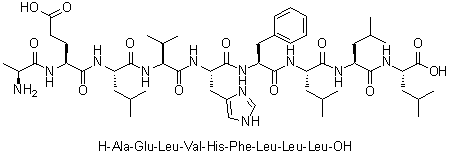CAS 登录号：263766-35-4, L-丙氨酰-L-alpha-谷氨酰-L-亮氨酰-L-缬氨酰-L-组氨酰-L-苯丙氨酰-L-亮氨酰-L-亮氨酰-L-亮氨酸