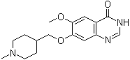 structure of CAS# 264208-69-7, 6-甲氧基-7-(N-甲基哌啶-4-基甲氧基)-3,4-二氢喹唑啉-4-酮