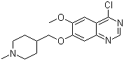 structure of CAS# 264208-72-2, 4-氯-7-[N-甲基哌啶-4-基甲氧基]-6-甲氧基喹唑啉