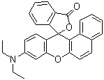 structure of CAS# 26628-47-7, 1,2-苯并-6-二乙基氨基荧烷