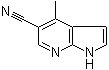structure of CAS# 267875-39-8, 4-甲基-1H-吡咯并[2,3-b]吡啶-5-甲腈