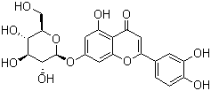 CAS # 26811-41-6, Luteolin glucoside, Luteolin monoglucoside, 2-(3,4-Dihydroxyphenyl)-5,7-dihydroxy-4H-1-benzopyran-4-one mono-beta-D-glucopyranoside