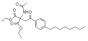 CAS 登录号：268557-49-9, 2-(乙酰氨基)-2-[2-(4-辛基苯基)-2-氧代乙基]-丙二酸 1,3-二乙酯