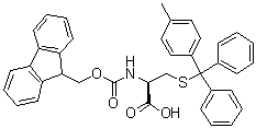 structure of CAS# 269067-38-1, N-[芴甲氧羰基]-S-[(4-甲基苯基)二苯基甲基]-L-半胱氨酸