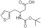 structure of CAS# 269726-92-3, Boc-(R)-3-Amino-4-(3-thienyl)butyric acid