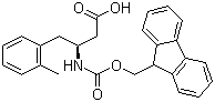 structure of CAS# 270062-91-4, Fmoc-(S)-3-Amino-4-(2-methylphenyl)butanoic acid