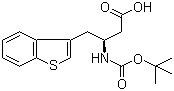 structure of CAS# 270063-45-1, Boc-(S)-3-Amino-4-(3-benzothienyl)butyric acid