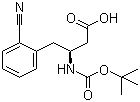 structure of CAS# 270065-83-3, Boc-(S)-3-Amino-4-(2-cyanophenyl)butyric aci