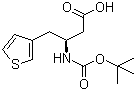 structure of CAS# 270263-00-8, Boc-(S)-3-Amino-4-(3-thienyl)butyric acid