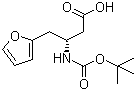 structure of CAS# 270596-33-3, N-叔丁氧羰基-(R)-3-氨基-4-(2-呋喃基)丁酸