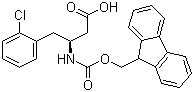 structure of CAS# 270596-37-7, Fmoc-(S)-3-Amino-4-(2-chlorophenyl)butyric acid
