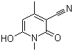 structure of CAS# 27074-03-9, 1,4-二甲基-3-氰基-6-羟基-2-吡啶酮