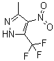 structure of CAS# 27116-80-9, 3-Methyl-4-nitro-5-(trifluoromethyl)pyrazole