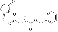 structure of CAS# 27167-53-9, N-苄氧羰基-D-丙氨酸-2,5-二氧代-1-吡咯烷酯