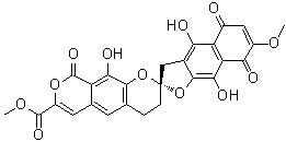 CAS # 27267-71-6, gamma-Rubromycin, (2S)-4,5',8',9-Tetrahydro-4',9',10-trihydroxy-7'-methoxy-5',8',9-trioxospiro[benzo[1,2-b:5,4-c']dipyran-2(3H),2'(3'H)-naphtho[2,3-b]furan]-7-carboxylic acid methyl ester