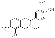 CAS # 27313-86-6, Tetrahydrojatrorrhizine, 5,8,13,13a-Tetrahydro-2,9,10-trimethoxy-6H-dibenzo[a,g]quinolizin-3-ol, (R,S)-Tetrahydrojatrorrhizine, (±)-Corypalmine, (±)-Discretinine
