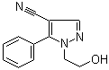 structure of CAS# 27328-72-9, 1-(2-Hydroxyethyl)-5-phenyl-1H-pyrazole-4-carbonitrile
