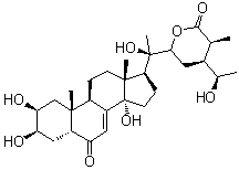 CAS # 27335-85-9, Precyasterone, (2beta,3beta,5beta,22R,24S,25S,28R)-2,3,14,20,22,28-Hexahydroxy-6-oxo-stigmast-7-en-26-oic acid delta-lactone
